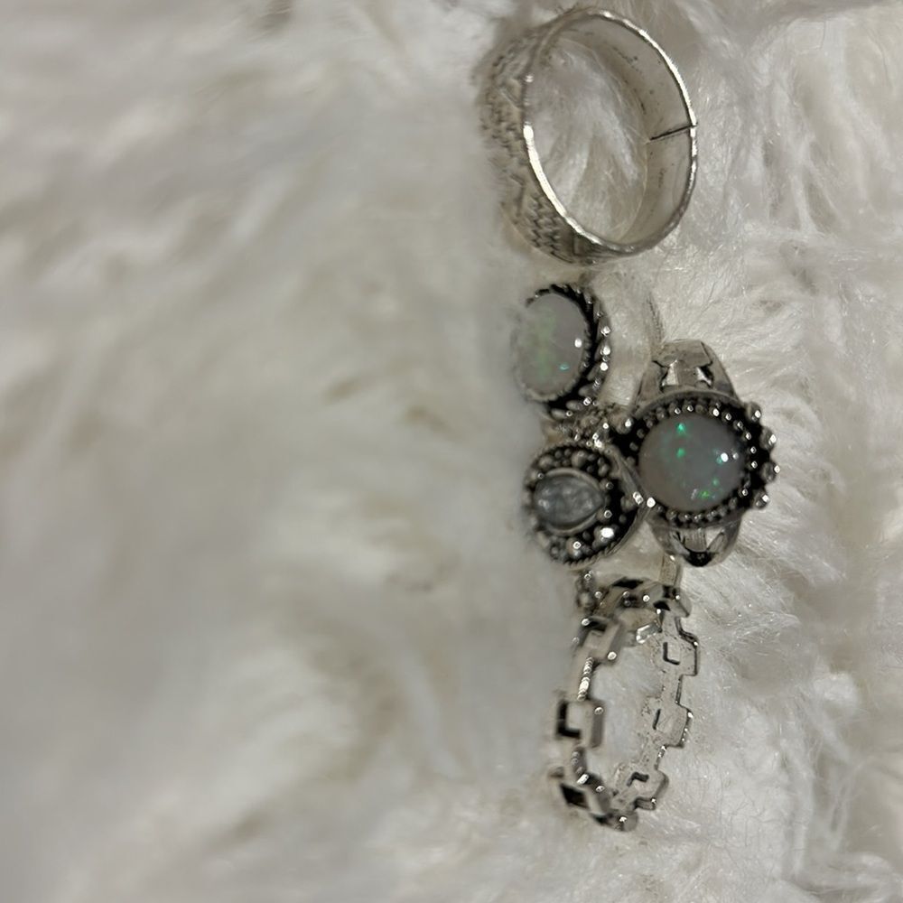 Opal ring set- Size 7